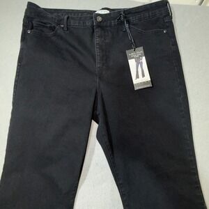 Sofia Jeans Women Melisa Flare High-Rise Pull-on Jeans 32 Inseam Sz 16W BLACK